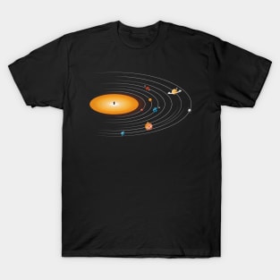 Solar System Vinyl Music by Tobe Fonseca T-Shirt